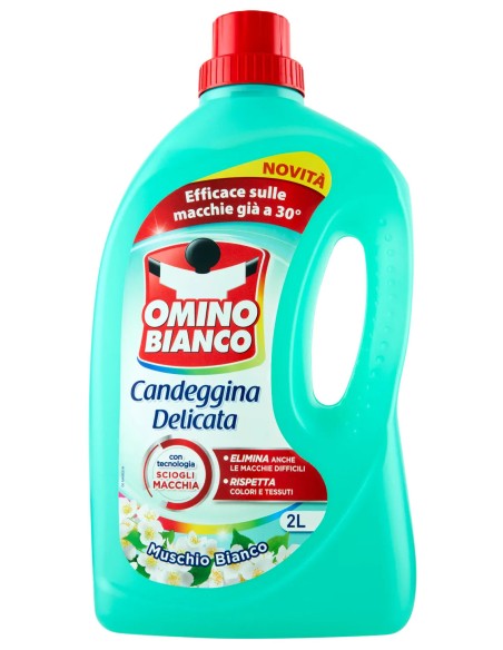 Omino Bianco Candeggina Delicata - 2 Litri - Muschio Bianco